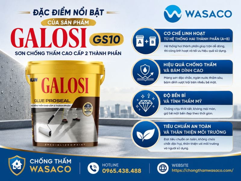 Sơn chống thấm 2 thành phần GALOSI GS10