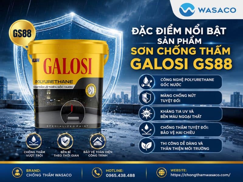 Sơn chống thấm lộ thiên GALOSI GS88