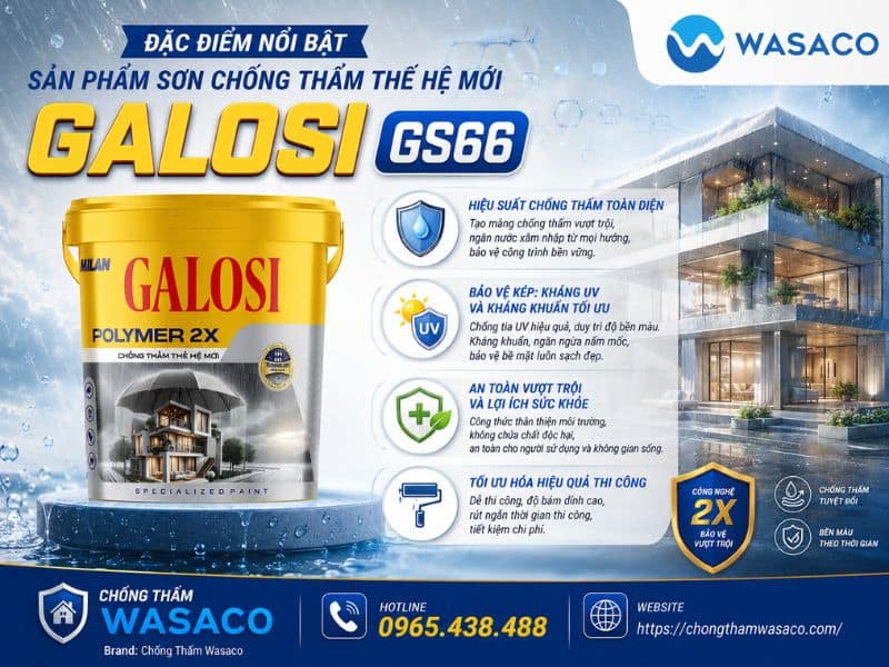 Sơn chống thấm thế hệ mới GALOSI GS66