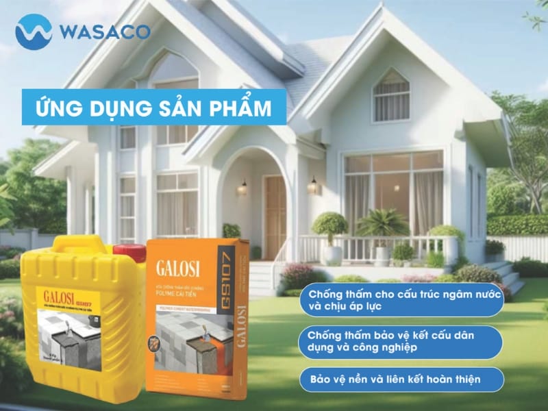 Ứng dụng vữa chống thấm GALOSI GS107