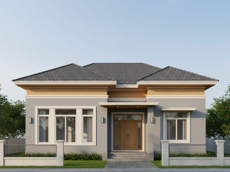 Cách chọn màu sơn mặt tiền nhà cấp 4 đẹp