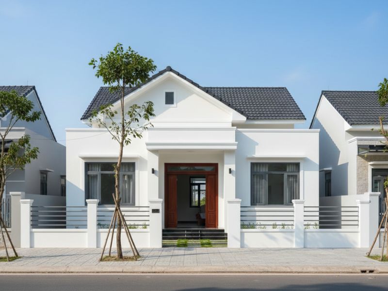 Cách chọn màu sơn mặt tiền nhà cấp 4 đẹp