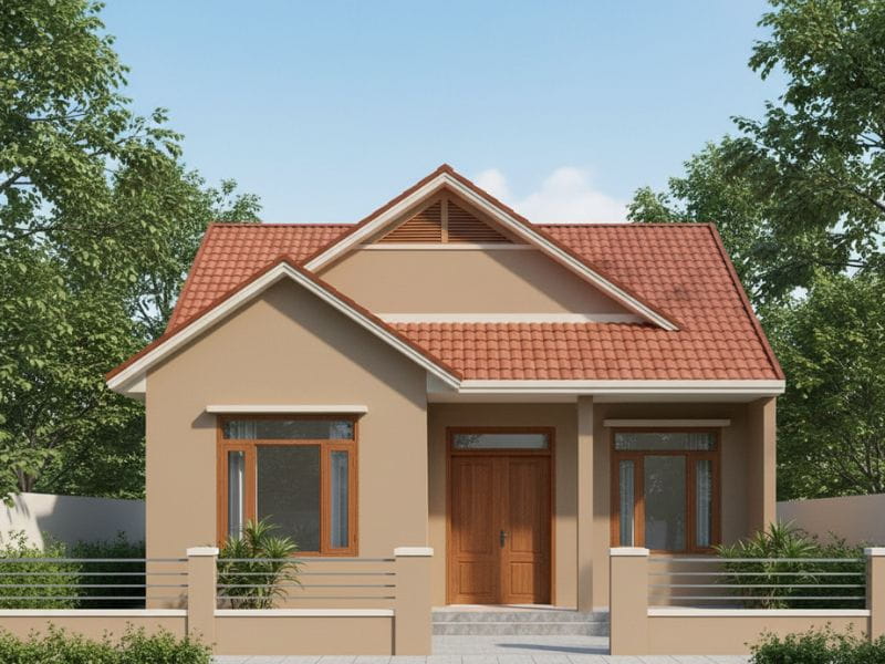 Cách chọn màu sơn mặt tiền nhà cấp 4 đẹp