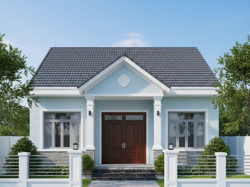 Cách chọn màu sơn mặt tiền nhà cấp 4 đẹp