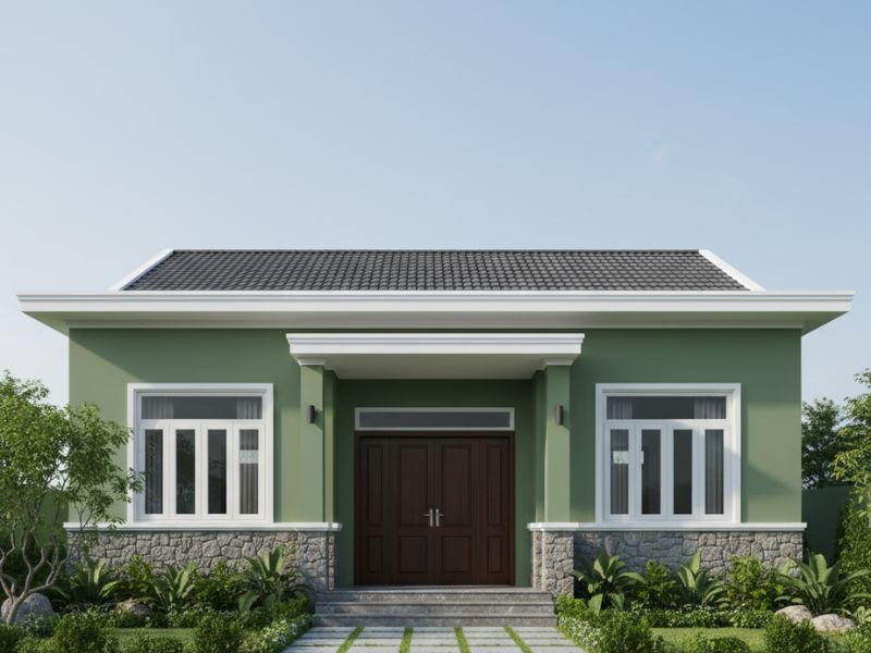 Cách chọn màu sơn mặt tiền nhà cấp 4 đẹp