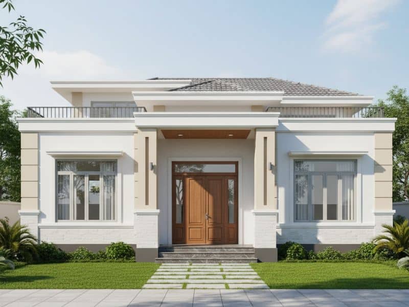 Cách chọn màu sơn mặt tiền nhà cấp 4 đẹp