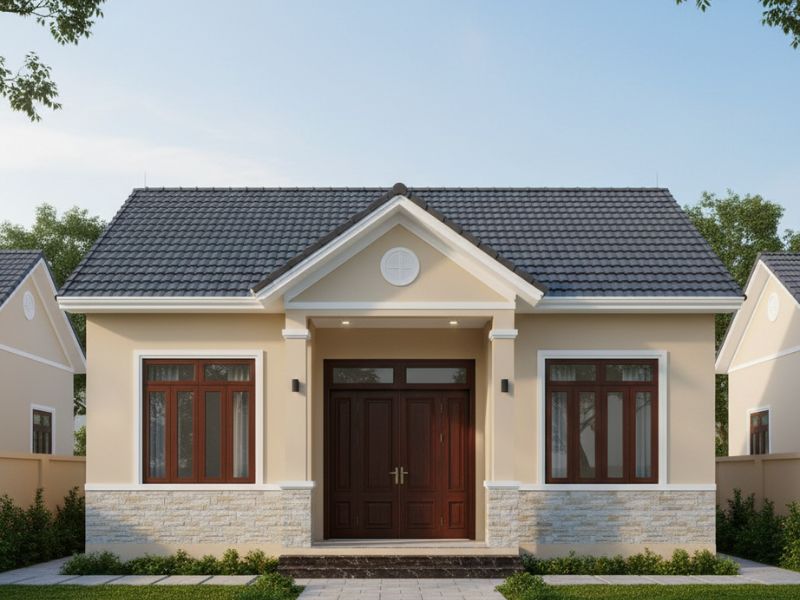 Cách chọn màu sơn mặt tiền nhà cấp 4 đẹp