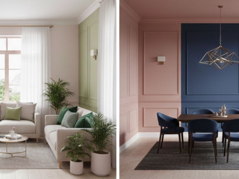 Sơn màu hồng kết hợp với màu gì thì đẹp