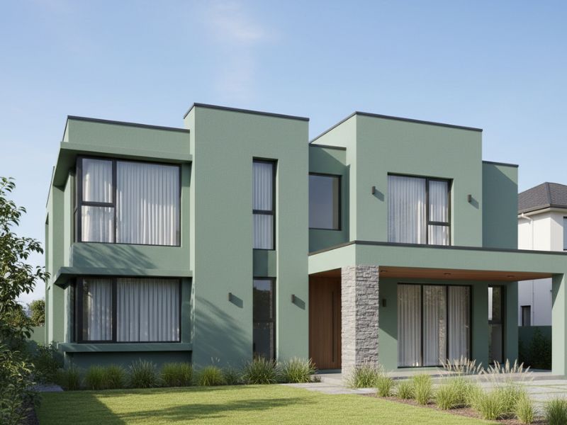 Sơn nhà màu xanh ngọc bích