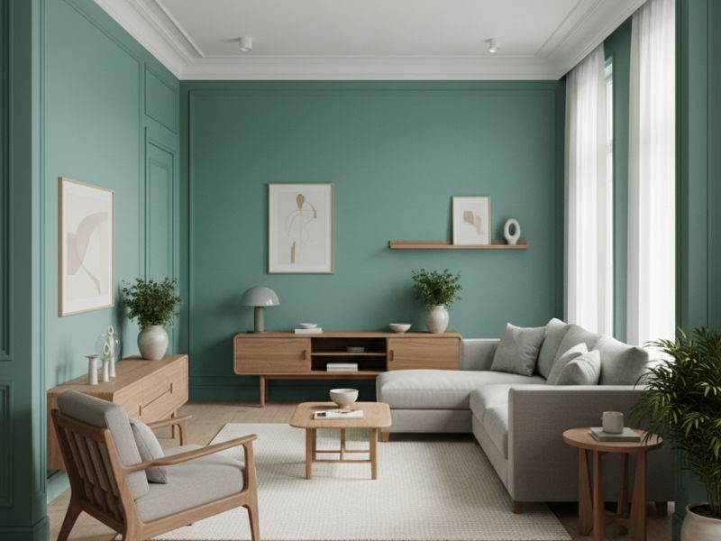Sơn nhà màu xanh ngọc bích