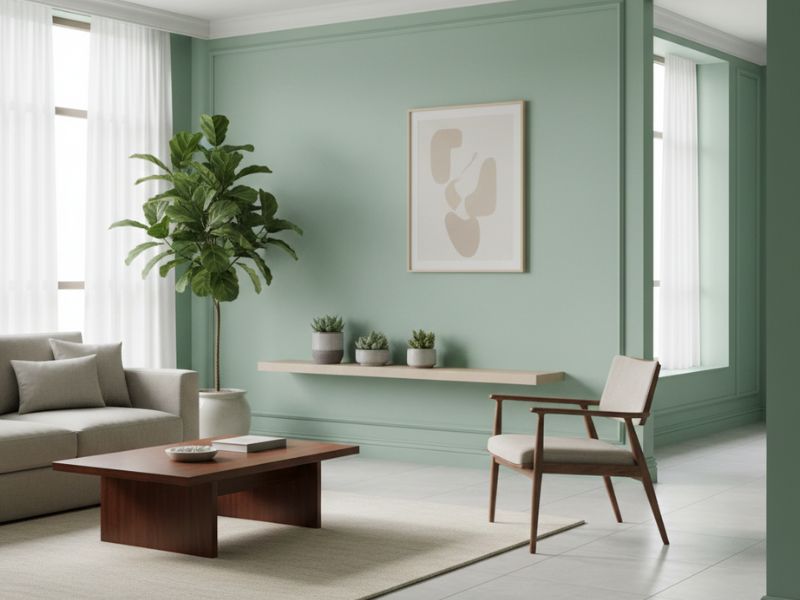 Sơn nhà màu xanh ngọc bích