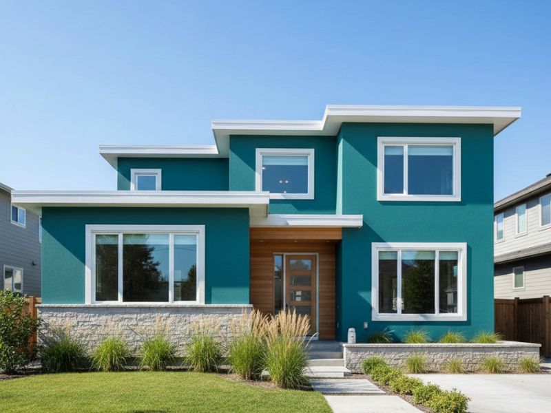 Sơn nhà màu xanh ngọc bích