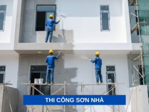 thi công sơn nhà