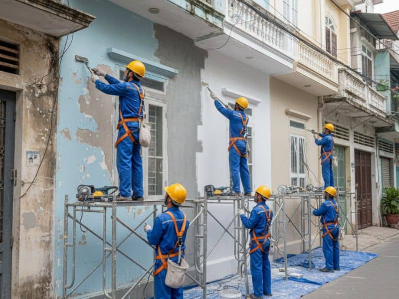 Báo giá sơn lại nhà cũ