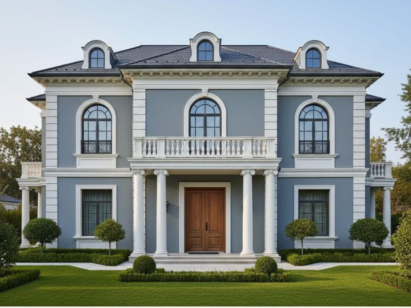 Các mẫu nhà sơn màu xanh đẹp