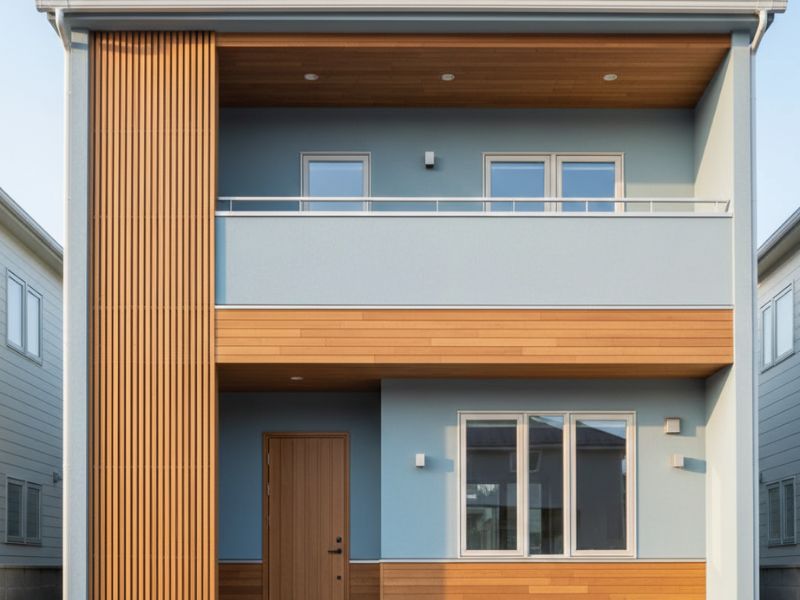 Các mẫu nhà sơn màu xanh đẹp