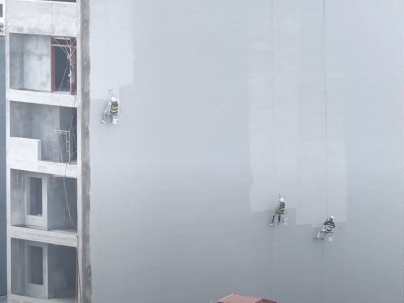 Chống Thấm Wasaco thi công chống thấm tường nhà tại chung cư CT1 Xuân Phương