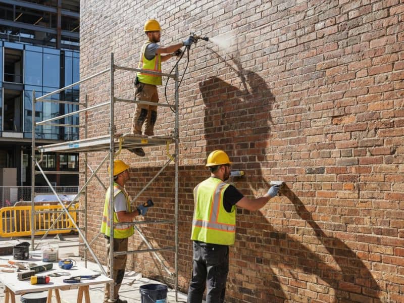 Chống thấm cho tường không trát ngoài