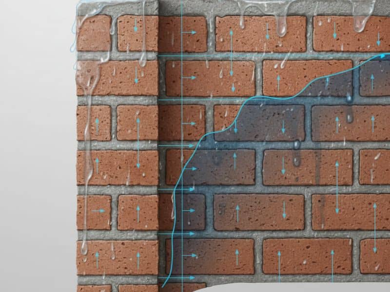 Chống thấm cho tường không trát ngoài