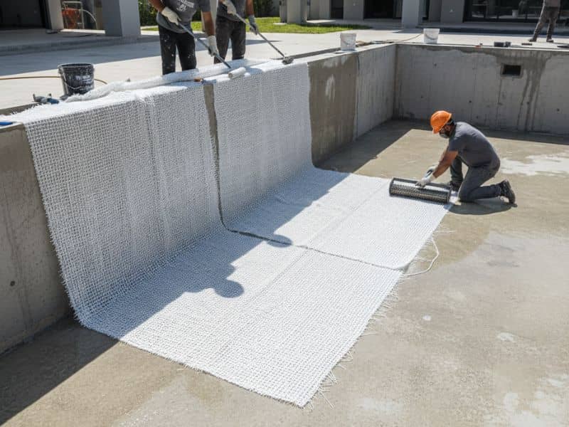 Chống thấm hồ bơi bằng Composite