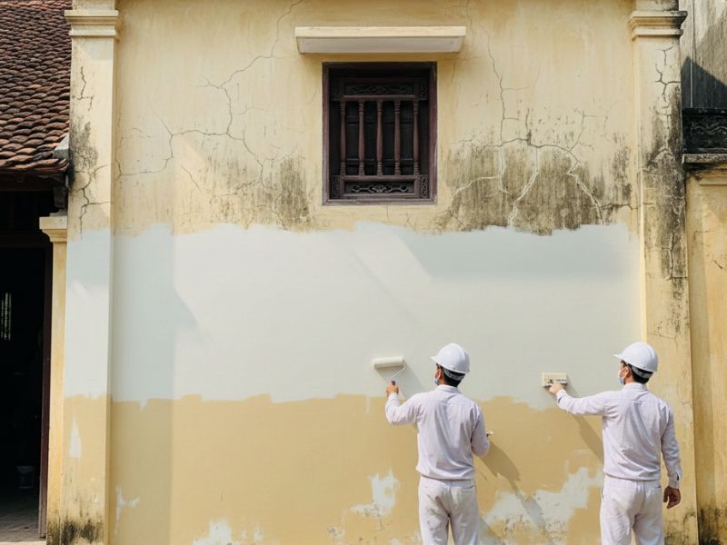 Sơn lại nhà cũ có cần sơn lót không