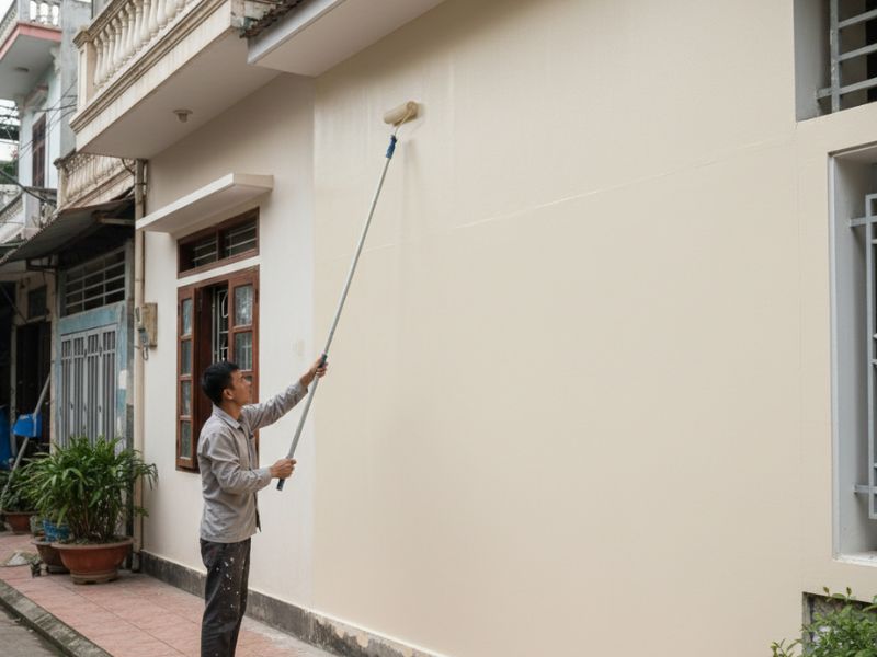 Sơn lại nhà cũ có cần sơn lót không