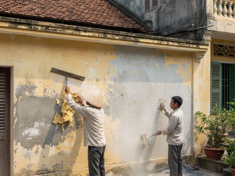 Sơn lại nhà cũ có cần sơn lót không