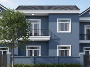 Sơn mặt tiền nhà màu xanh dương