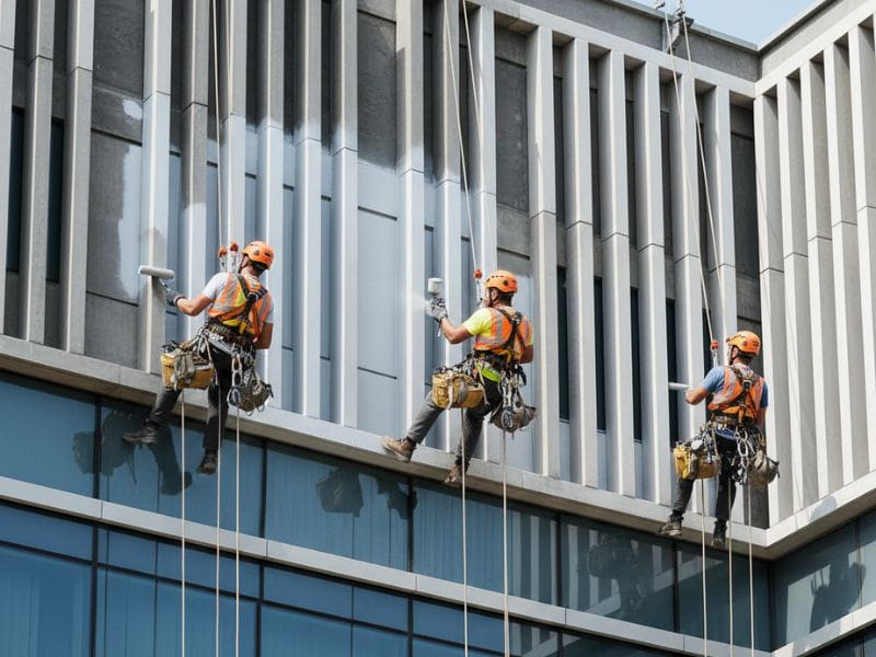 biện pháp thi công đu dây sơn ngoài nhà cao tầng