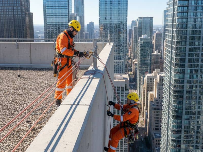 biện pháp thi công đu dây sơn ngoài nhà cao tầng