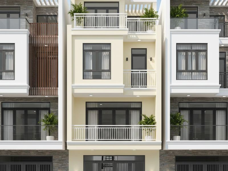 phối màu sơn nhà màu vàng kem nhạt