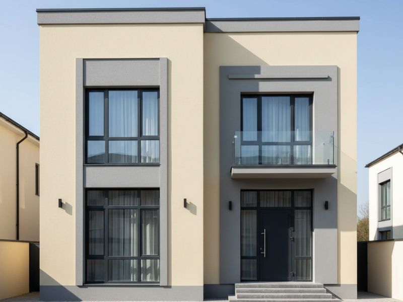 phối màu sơn nhà màu vàng kem nhạt