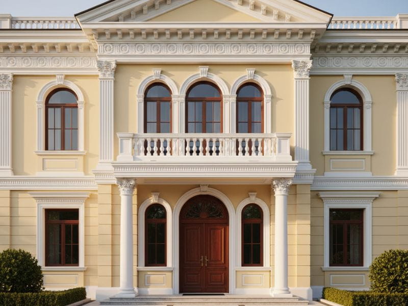 phối màu sơn nhà màu vàng kem nhạt