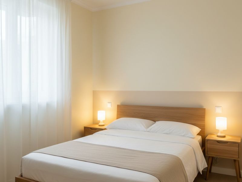 phối màu sơn nhà màu vàng kem nhạt