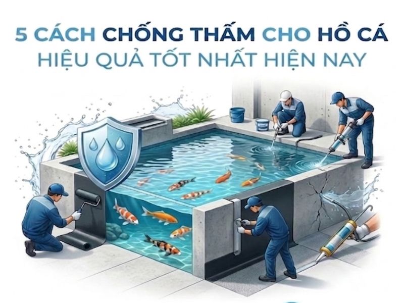 Cách chống thấm cho hồ cá