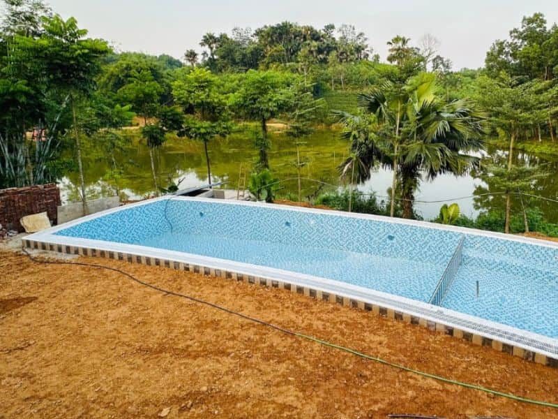 Chống Thấm Wasaco thi công chống thấm bể bơi tại xã Phượng Tiến, Thái Nguyên