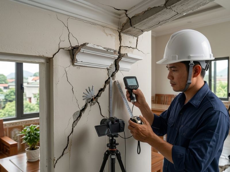 Nguyên nhân nhà bị nứt cổ trần