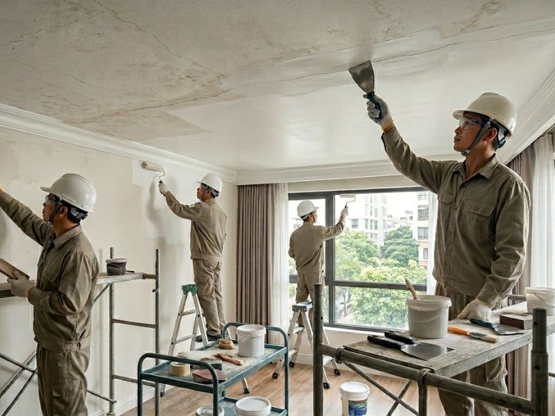 Nguyên nhân nhà bị nứt cổ trần