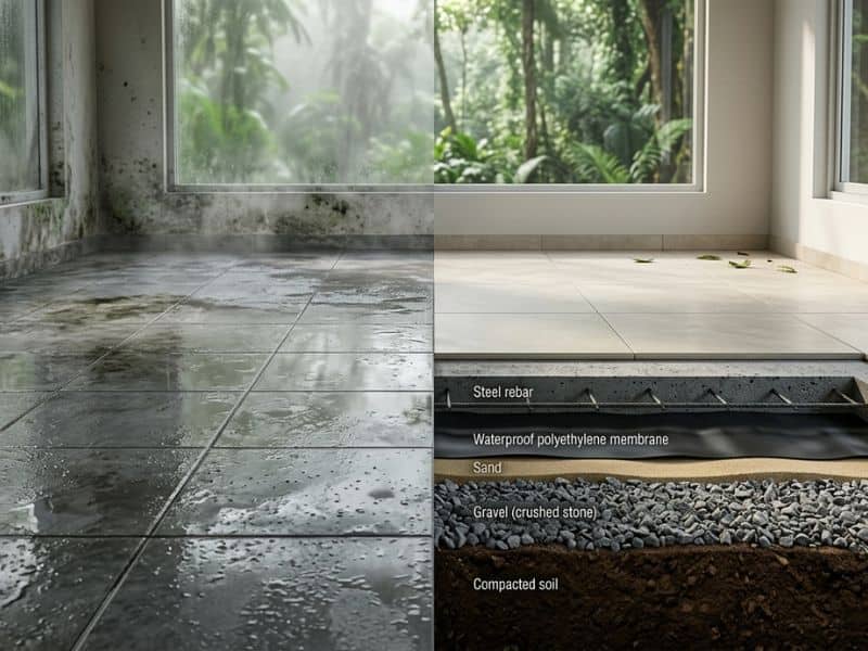 Quy chuẩn xây nền nhà chống nồm