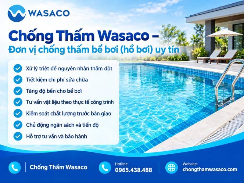 cách chống thấm bể bơi