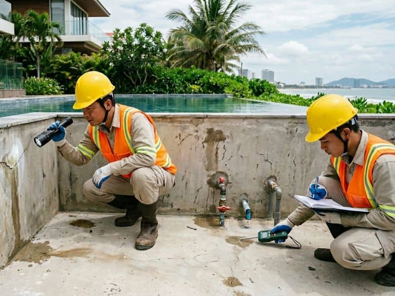 chống thấm bể bơi tại Đà Nẵng