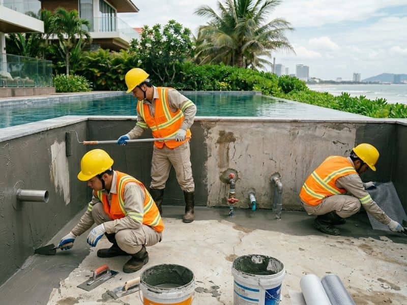 chống thấm bể bơi tại Đà Nẵng