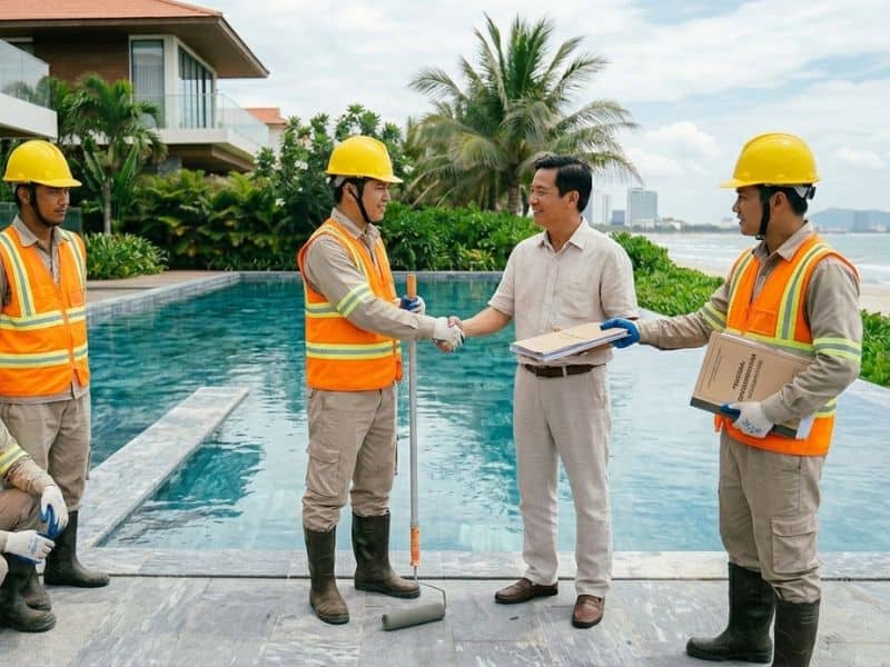 chống thấm bể bơi tại Đà Nẵng