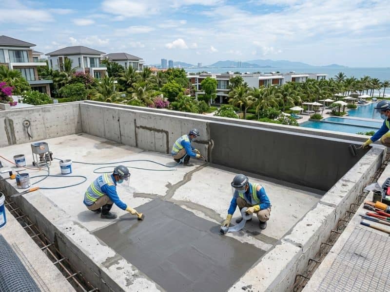 chống thấm bể bơi tại Đà Nẵng