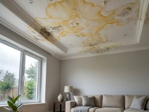 trần thạch cao bị ố vàng