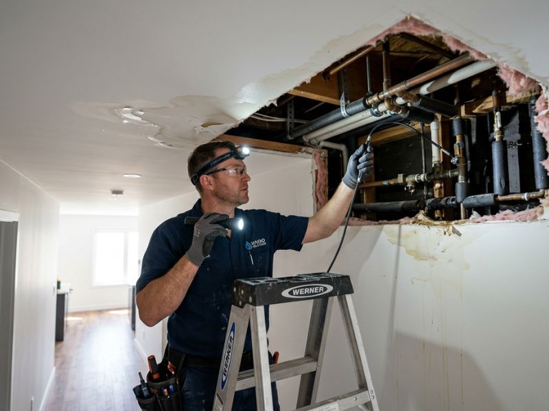 trần thạch cao thấm nước có sao không