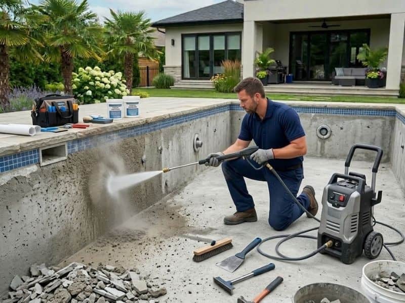 xử lý rò rỉ bể bơi