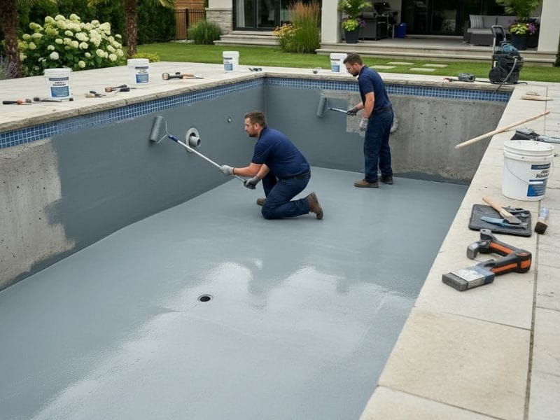 xử lý rò rỉ bể bơi