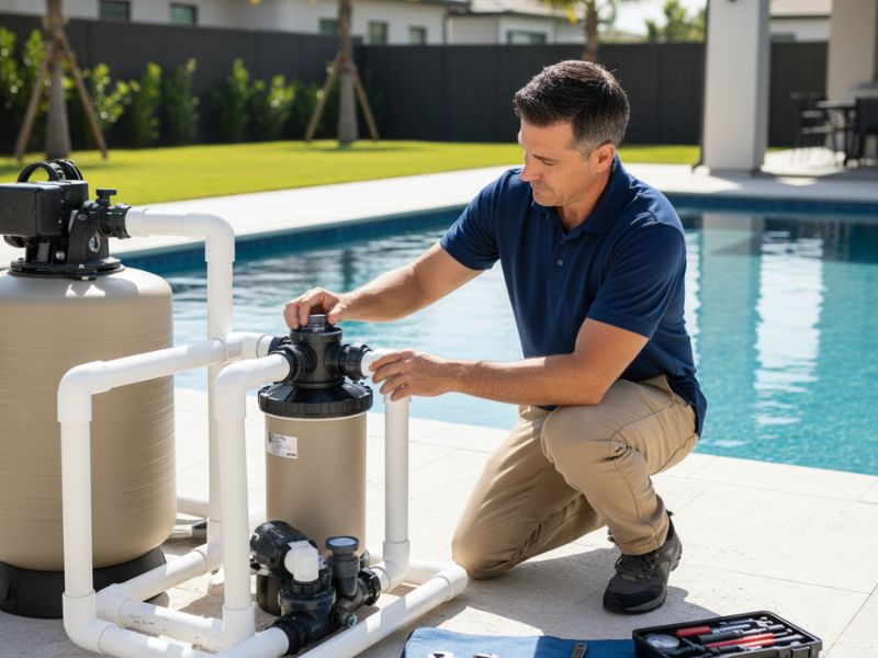 xử lý rò rỉ bể bơi