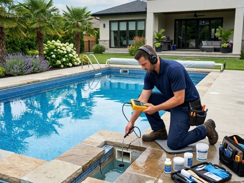 xử lý rò rỉ bể bơi